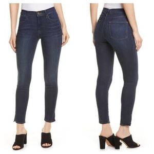 FRAME Le High Slit Hem Skinny Jeans Wythe Wash